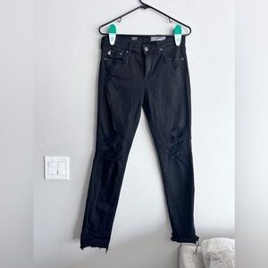 Adriano Goldschmied 28R The Prima cigarette leg black Wash Jeans